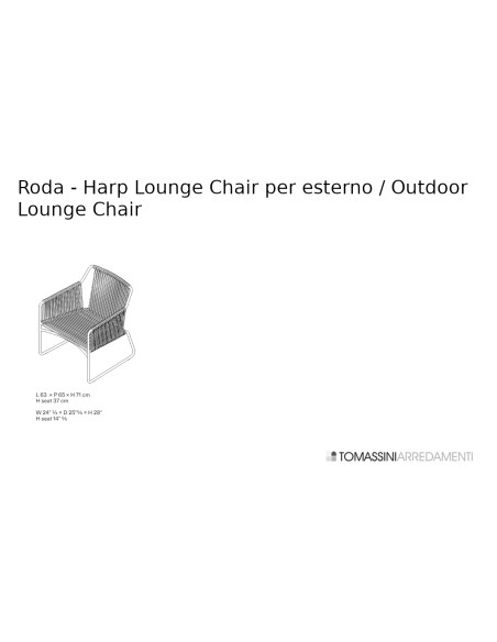 Lounge Chair per esterno Harp Roda - 5