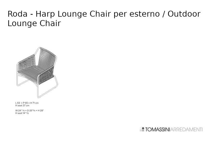 Lounge Chair per esterno Harp Roda - 5