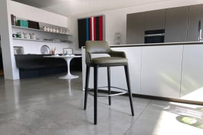 Sgabello Sophie Light in pelle verde (Offerta Expo) Poliform - 7 2