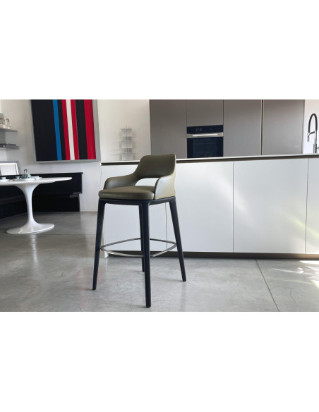 Sophie Light Green Leather Stool (Expo Offer) Poliform - 3