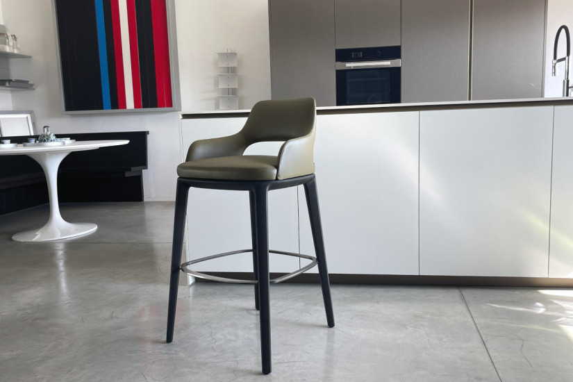 Tabouret Sophie Light en cuir vert (Offre Expo) Poliform - 3