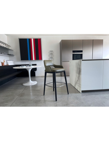 Sgabello Sophie Light in pelle verde (Offerta Expo) Poliform - 4