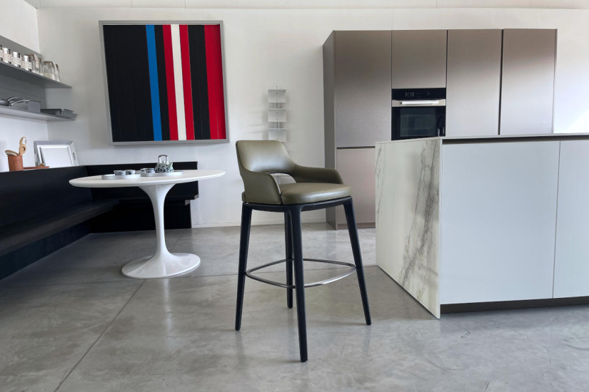 Sgabello Sophie Light en cuir vert (Offre Expo) Poliform - 4