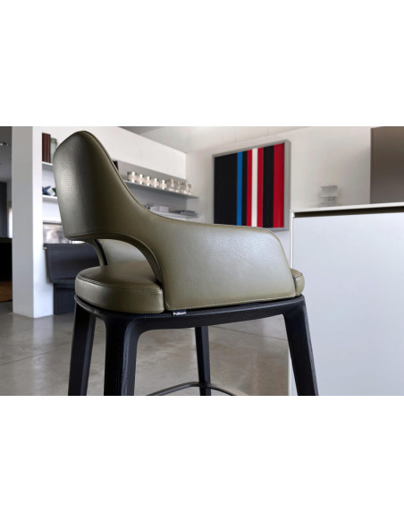 Sgabello Sophie Light in pelle verde (Offerta Expo) Poliform - 5
