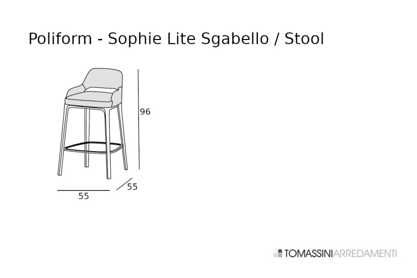 Tabouret Sophie Lite en cuir vert (Offre Expo) Poliform - 8