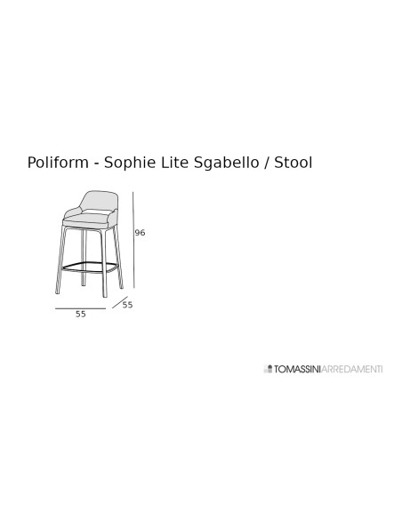 Sophie Lite Stool Poliform - 3