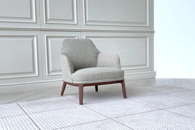 Fauteuil Jane Large en tissu taupe (Offre Expo) - 2