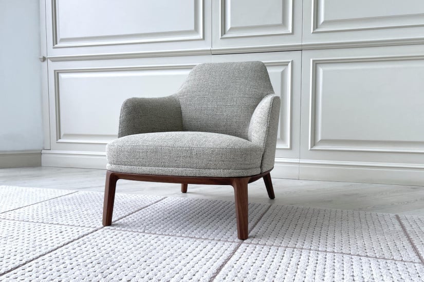 Fauteuil Jane Large en tissu taupe (Offre Expo) - 3