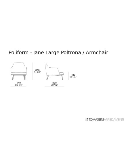 Fauteuil Jane Large en tissu taupe (Offre Expo) - 9