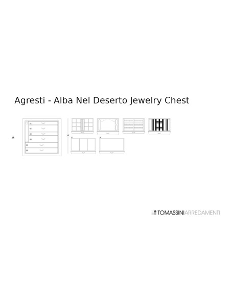 Cassettone Portagioielli Alba nel Deserto Agresti - 3