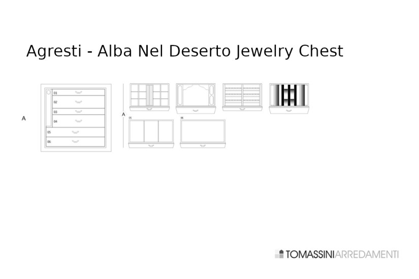 Cassettone Portagioielli Alba nel Deserto Agresti - 3