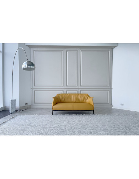 Canapé Archibald en cuir jaune - 6
