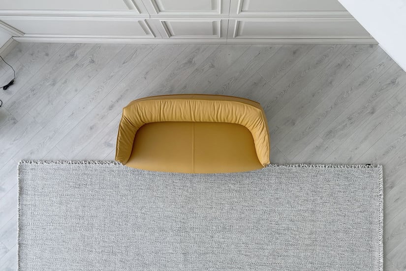 Archibald Yellow Leather Sofa  - 7