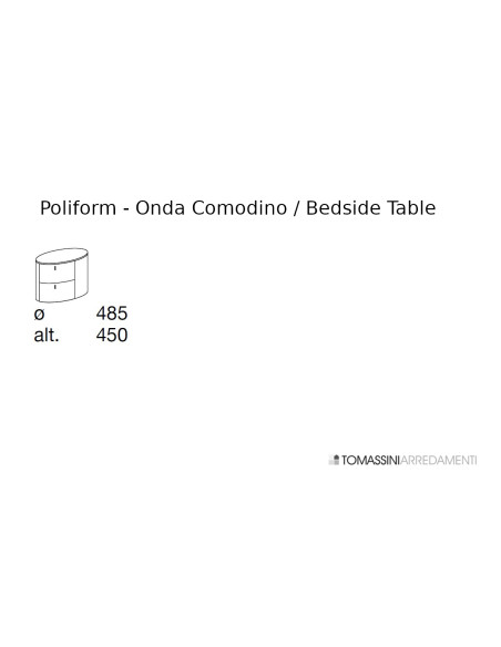 Comodino Onda in marmo (Offerta Expo) Poliform - 8