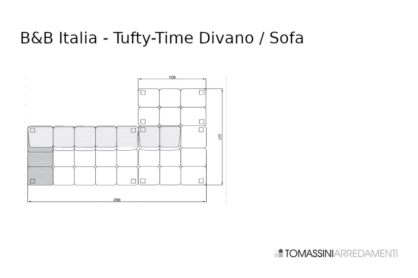 Divano Tufty-Time verde e grigio (Offerta Expo)  - 8