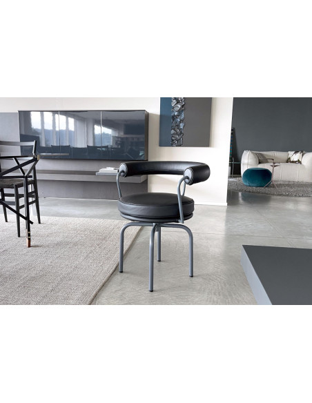 Sedia LC7 in pelle antracite (Offerta Expo)  - 2