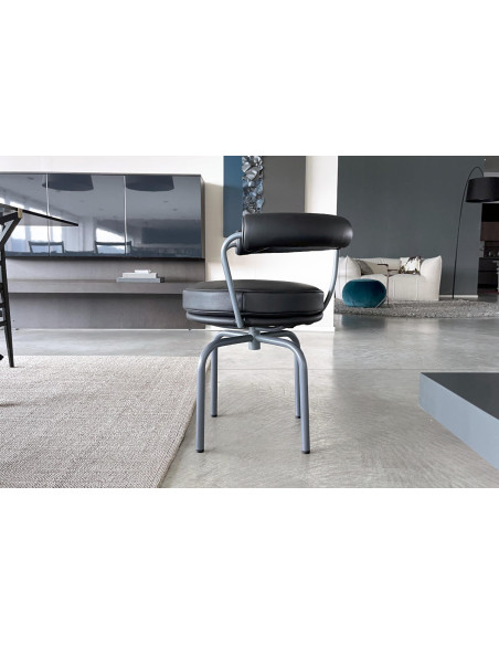 Chaise LC7 en cuir anthracite (Offre Expo) - 3