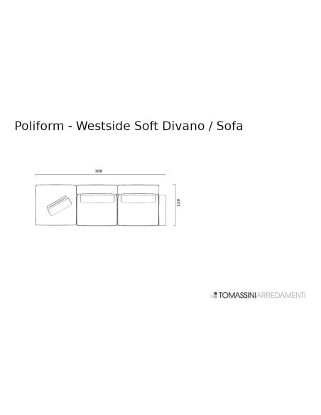 Divano Westside Soft in tessuto avorio (Offerta Expo) Poliform - 9