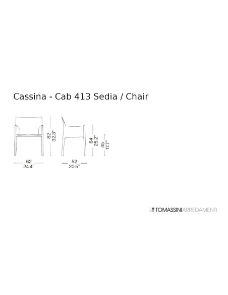 Chaise Cab 413 en cuir (Offre Expo) - 7