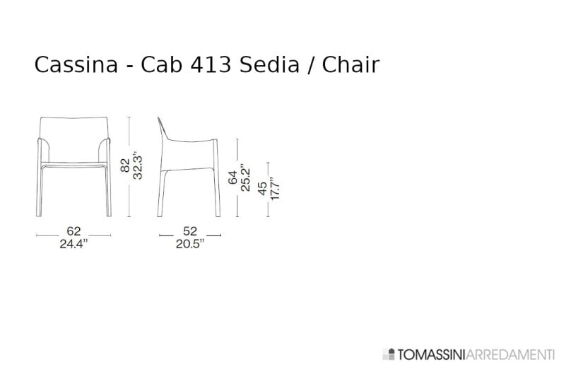 Sedia Cab 413 in cuoio (Offerta Expo)  - 7