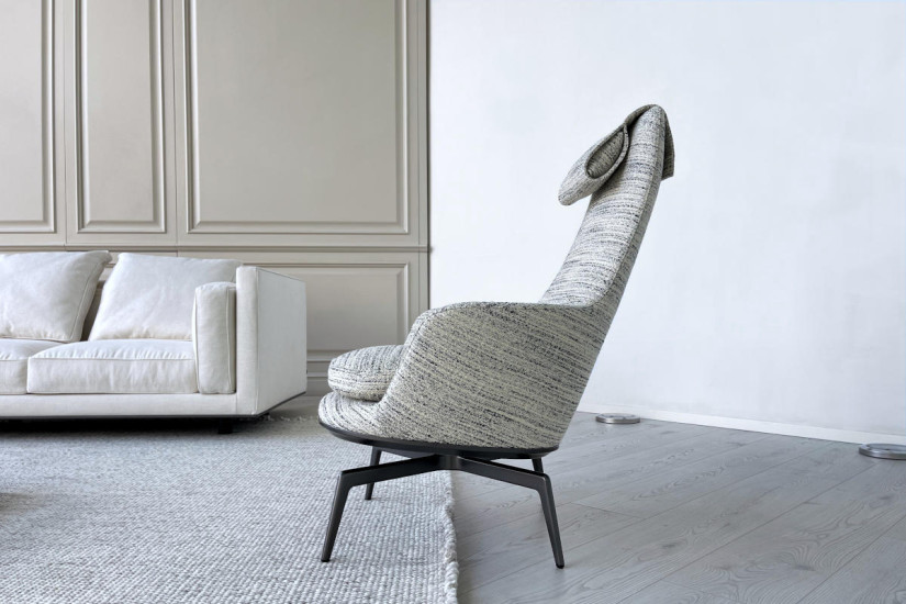 Fauteuil Caratos blanc et noir (Offre Expo) Maxalto - 3