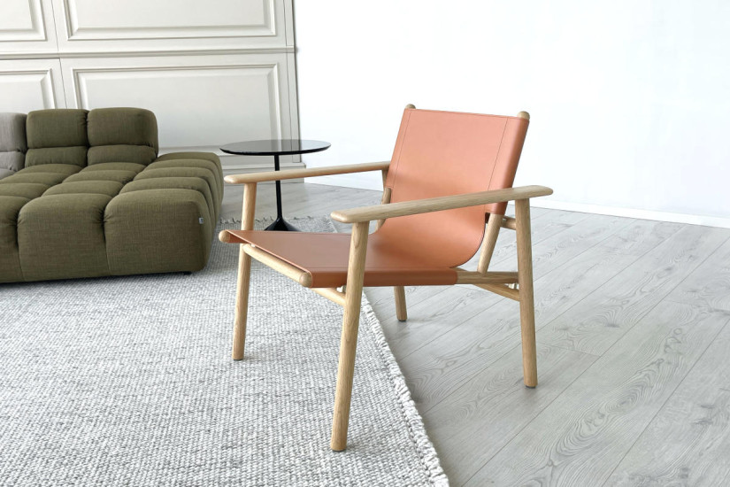 Fauteuil Cordoba en cuir orange (Offre Expo) B&B Italia - 2