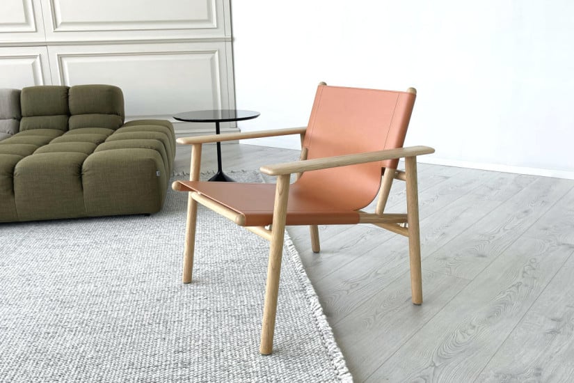 Poltrona Cordoba in pelle arancione (Offerta Expo) B&B Italia - 2