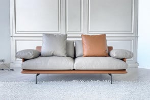 Canapé Get Back en cuir marron et gris Poltrona Frau - 8 2