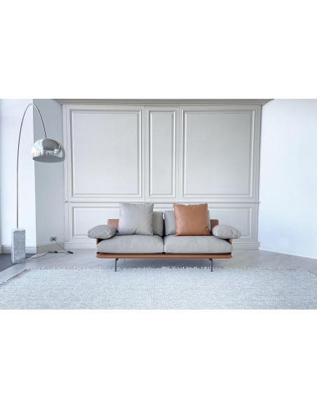 Get Back Brown and Grey Leather Sofa (Expo Offer) Poltrona Frau - 5