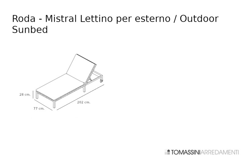 Lettino per esterno Mistral Roda - 7