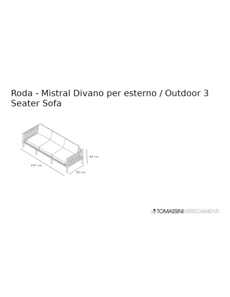 Divano per esterno Mistral Roda - 8
