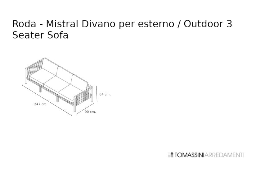 Mistral outdoor Sofa Roda - 8