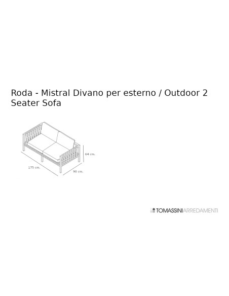Divano per esterno Mistral Roda - 9