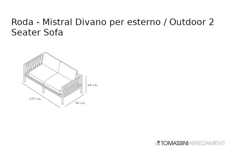 Mistral outdoor Sofa Roda - 9
