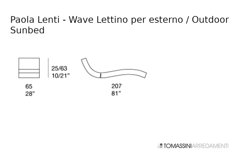 Lettino pour extérieur Wave Paola Lenti - 8