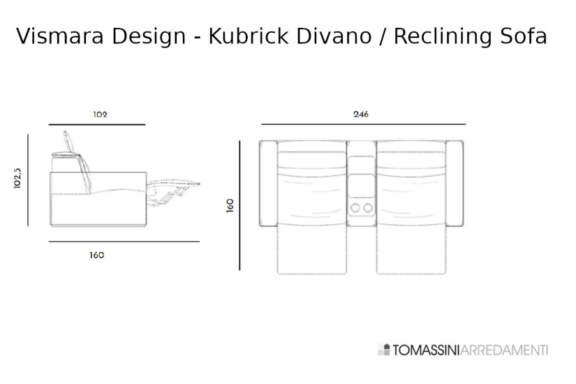 Canapé inclinable Kubrik Vismara Design - 6