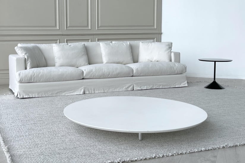Karma White Fabric Sofa (Expo Offer) Saba - 2