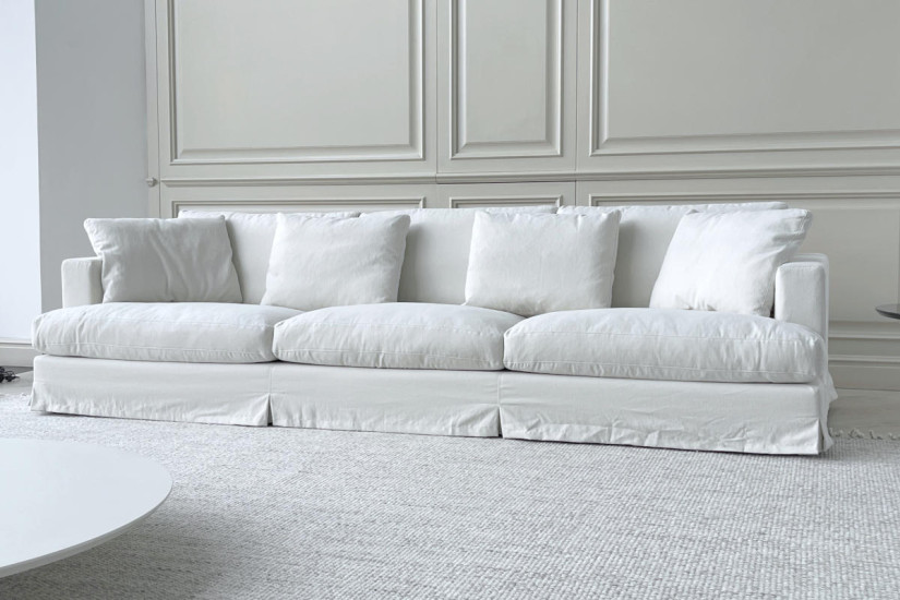 Canapé Karma en tissu blanc (Offre Expo) Saba - 3