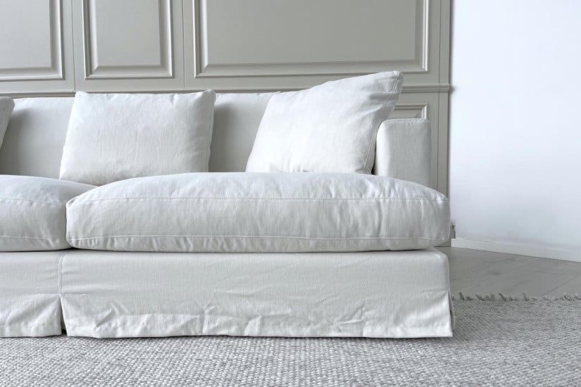 Karma White Fabric Sofa (Expo Offer) Saba - 5