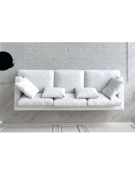 Karma White Fabric Sofa (Expo Offer) Saba - 6