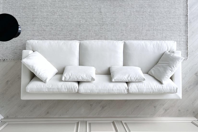 Karma White Fabric Sofa (Expo Offer) Saba - 6