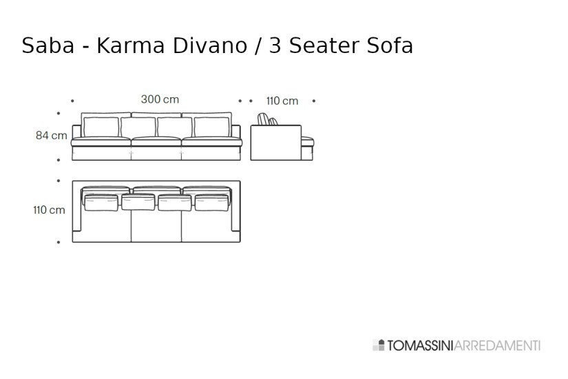 Divano Karma in tessuto bianco (Offerta Expo) Saba - 8