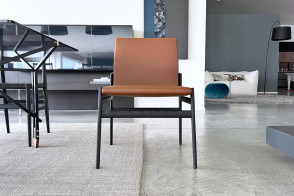 Chaise Ipanema en cuir marron (Offre Expo) Poliform - 6 2