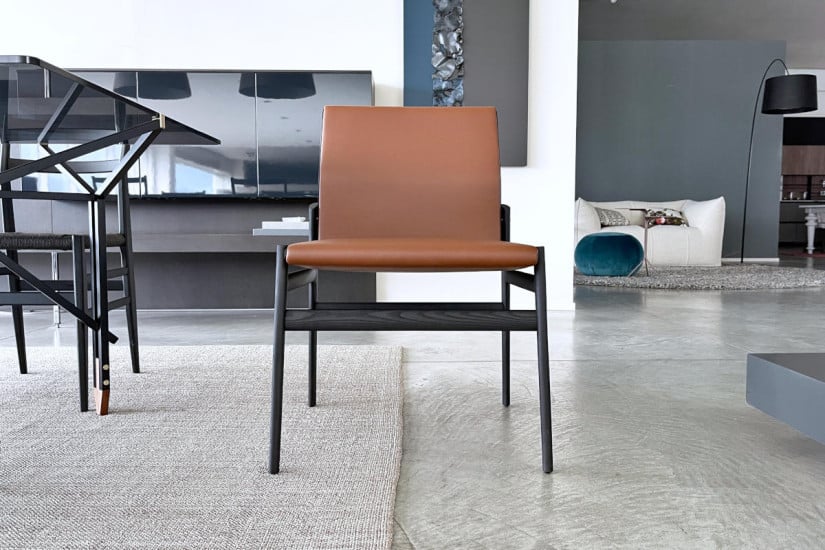 Ipanema Brown Leather Chair (Expo Offer) Poliform - 1