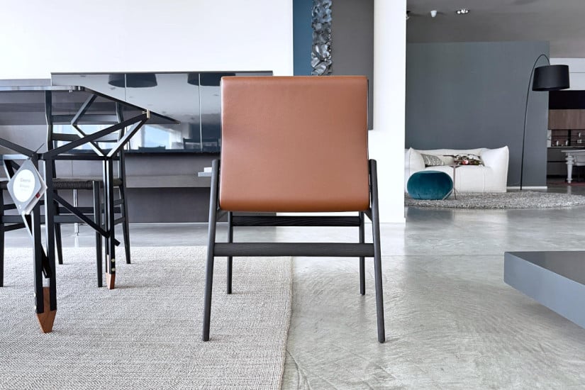 Ipanema Brown Leather Chair (Expo Offer) Poliform - 4