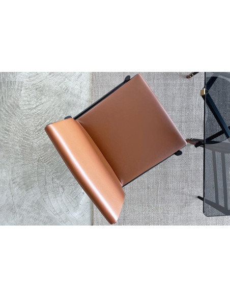 Sedia Ipanema in pelle marrone (Offerta Expo) Poliform - 5