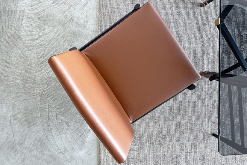 Sedia Ipanema in pelle marrone (Offerta Expo) Poliform - 5