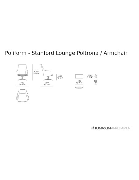 Stanford Lounge Armchair Poliform - 4