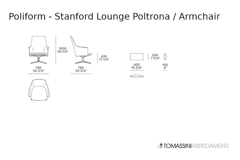 Stanford Lounge Armchair Poliform - 4