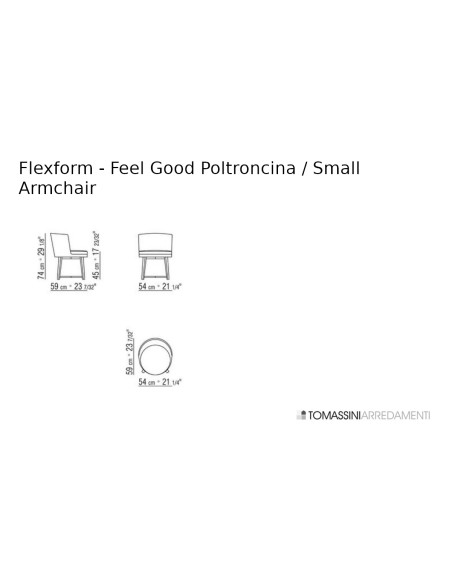 Feel Good Small Armchair Flexform - 7